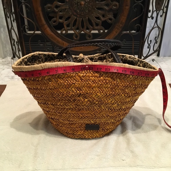 Carpisa Straw Leopard Lined Summer Bag - Picture 4 of 15